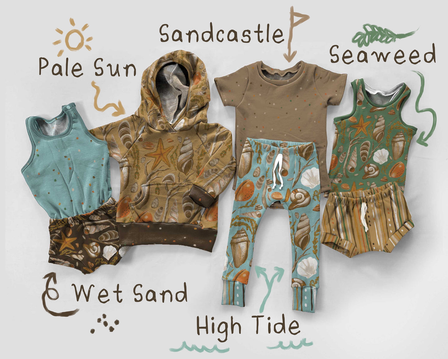 Scattered Seashells Collection- Commercial